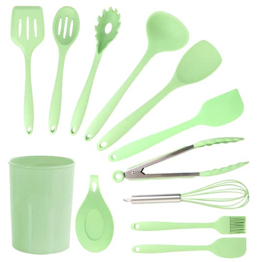 MegaChef Mint Green Silicone Cooking Utensils Set, 12ct. | Michaels®